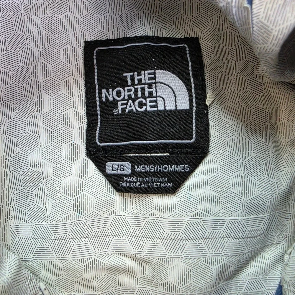 The North Face Rain Jacket Mens Large Blue Hooded Shell Gorpcore Outdoor Adult